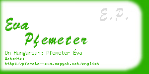 eva pfemeter business card