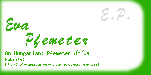 eva pfemeter business card